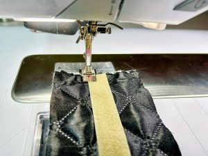 Presser Foot on Velcro ready to be stitched