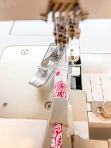 Sewing the length of strip formed in the Belt Loop Folder