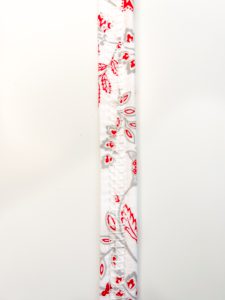 Close-up view of the finished strip sewn with the BERNINA Belt Loop Folder