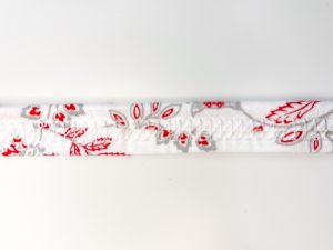 Close-up view of the finished strip sewn with the BERNINA Belt Loop Folder