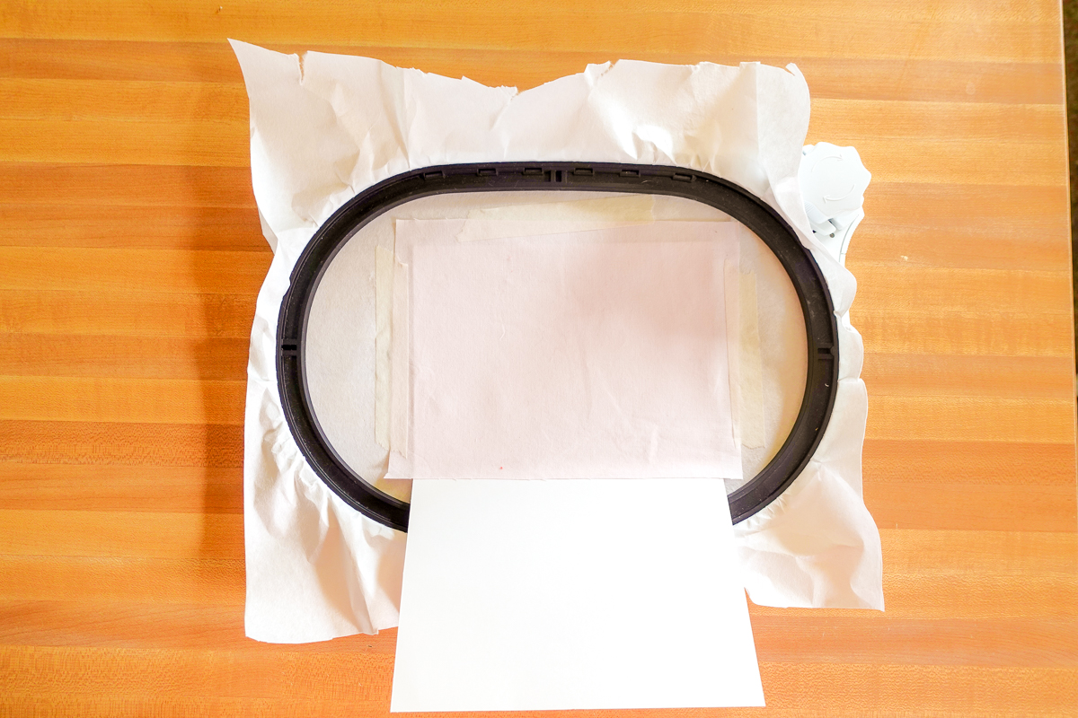 Hooping stabilizer and cardstock
