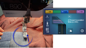 3 Thread coverstitch on the Bernina L890