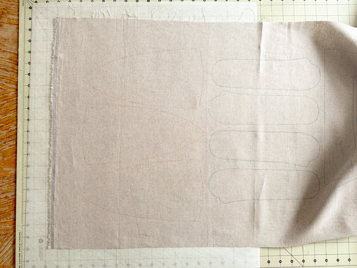 linen and stabilizer layered
