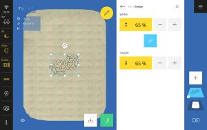 Quilting design on the display screen of the BERNINA 990 sewing machine