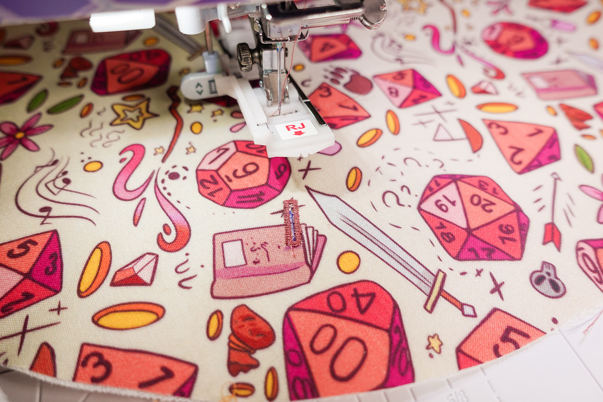 Sewing fabric with DND-related images