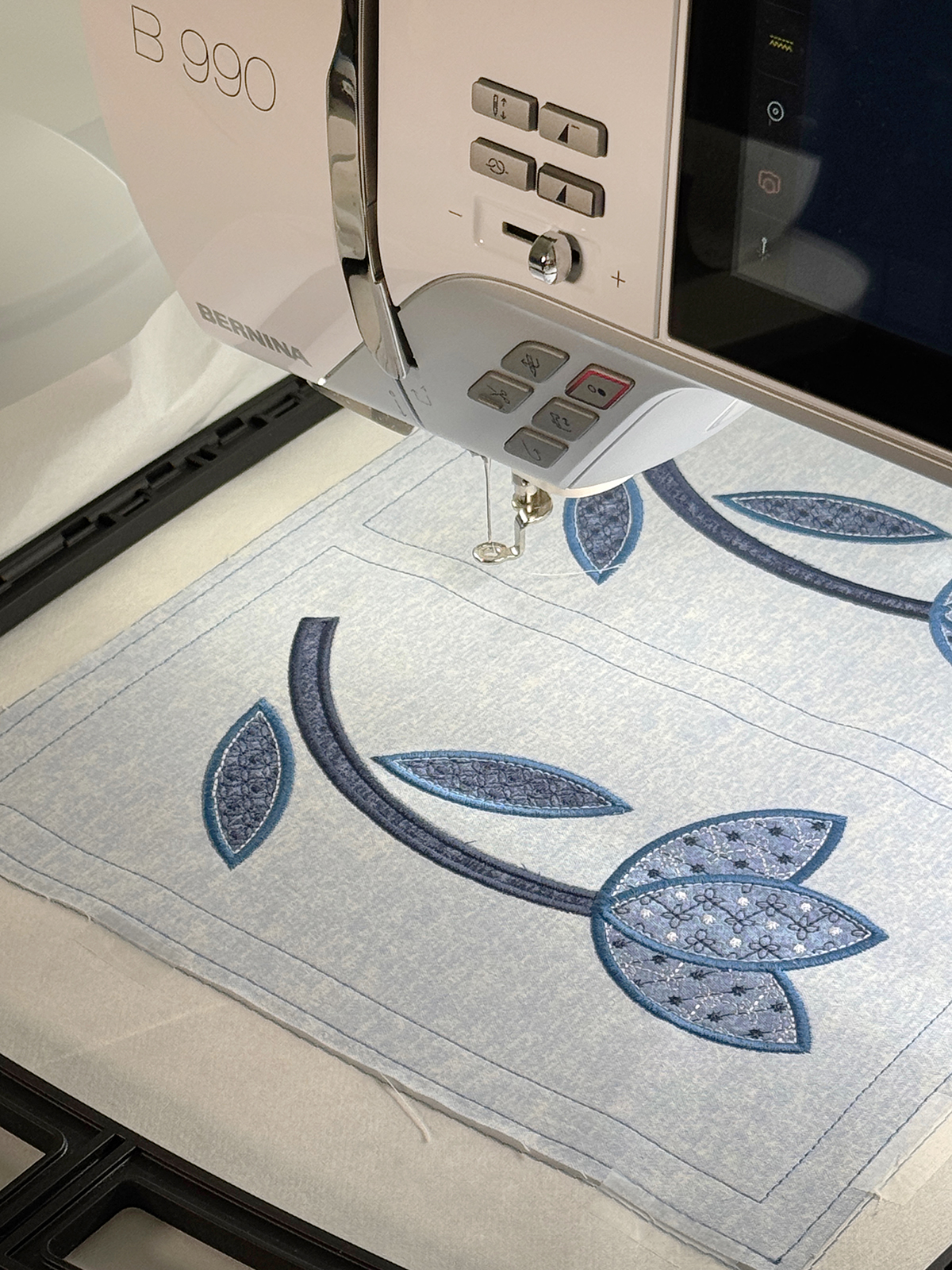 Embroidered Appliqué in the Giant Hoop