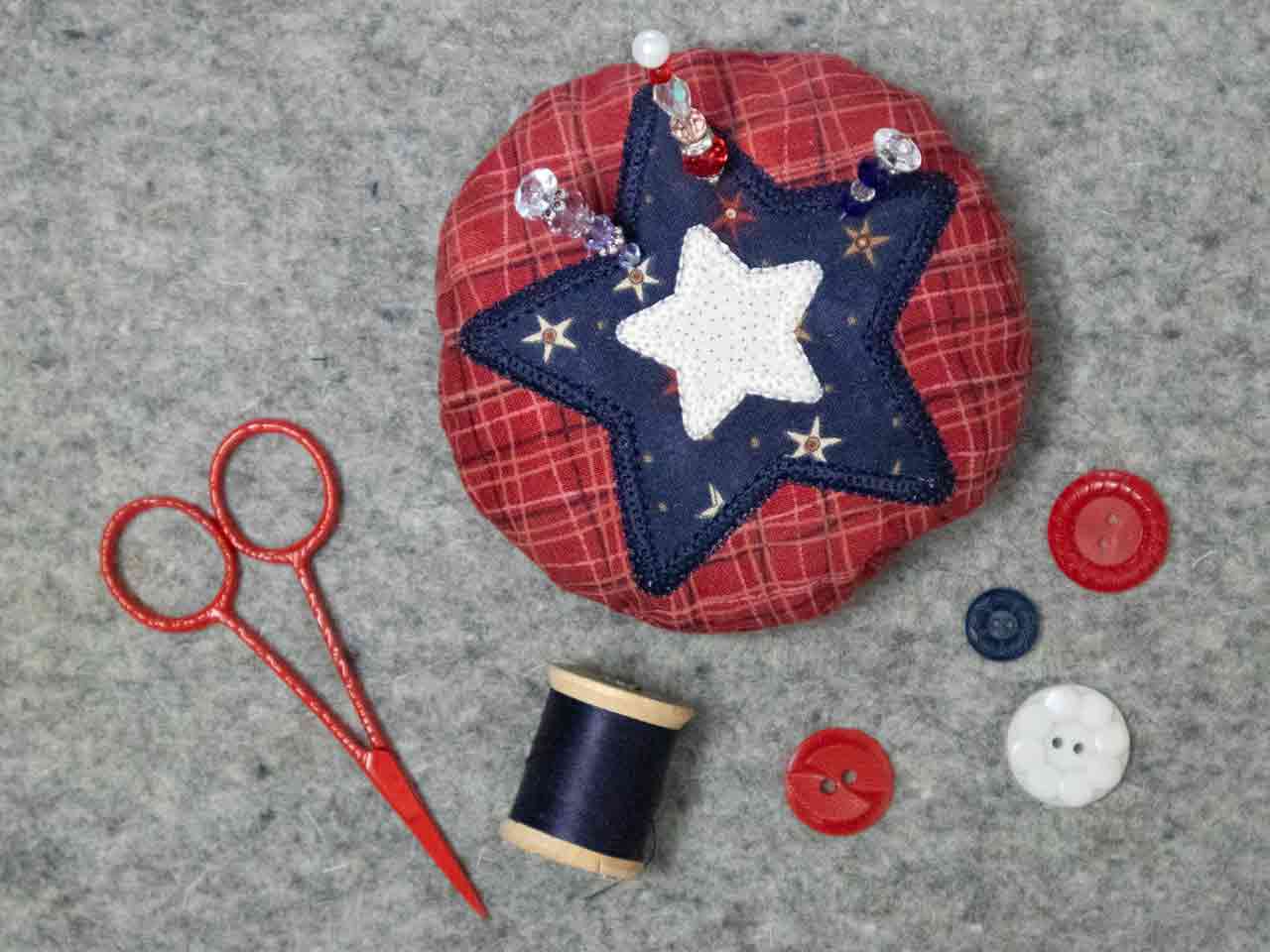 Finished pin cushion