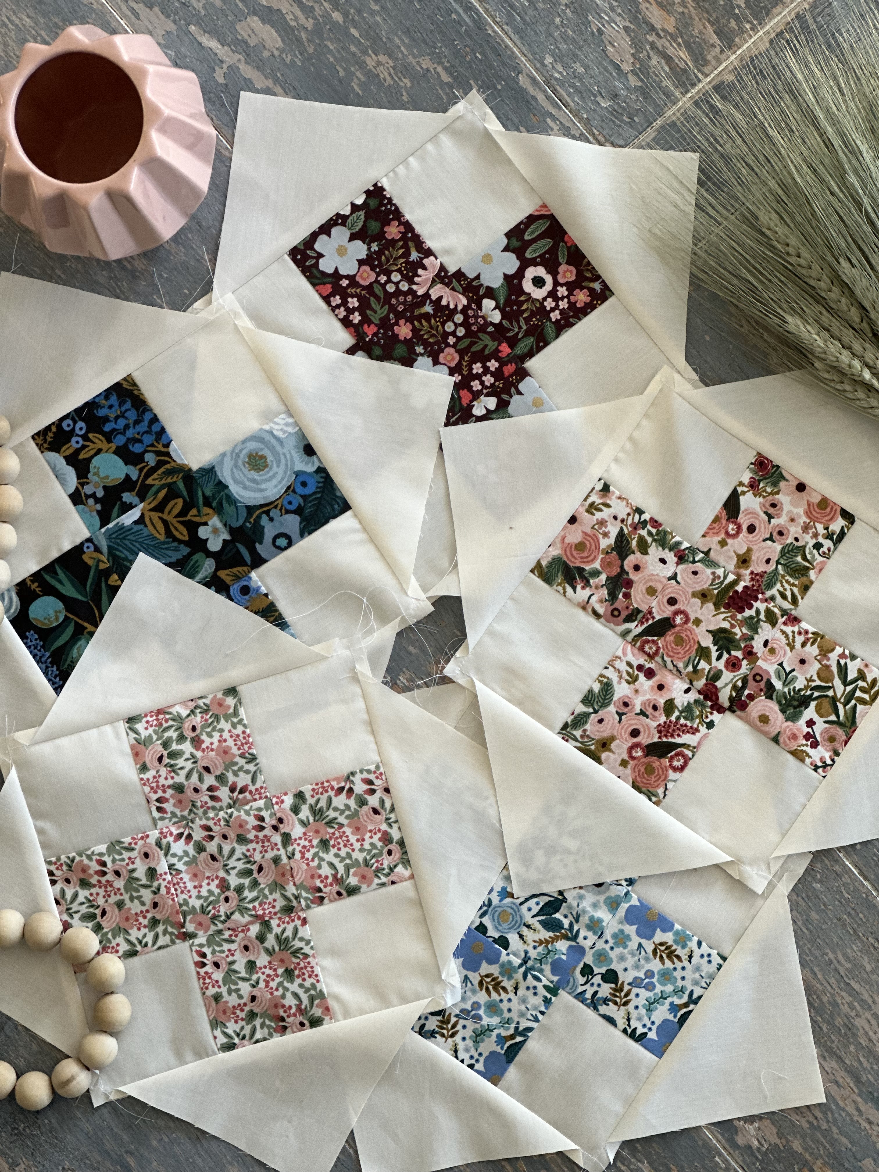 Mae Just Sew Cross Stitch Keepsakes blocks