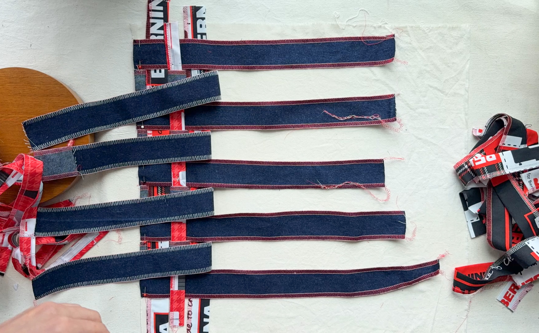 process of fabric weaving