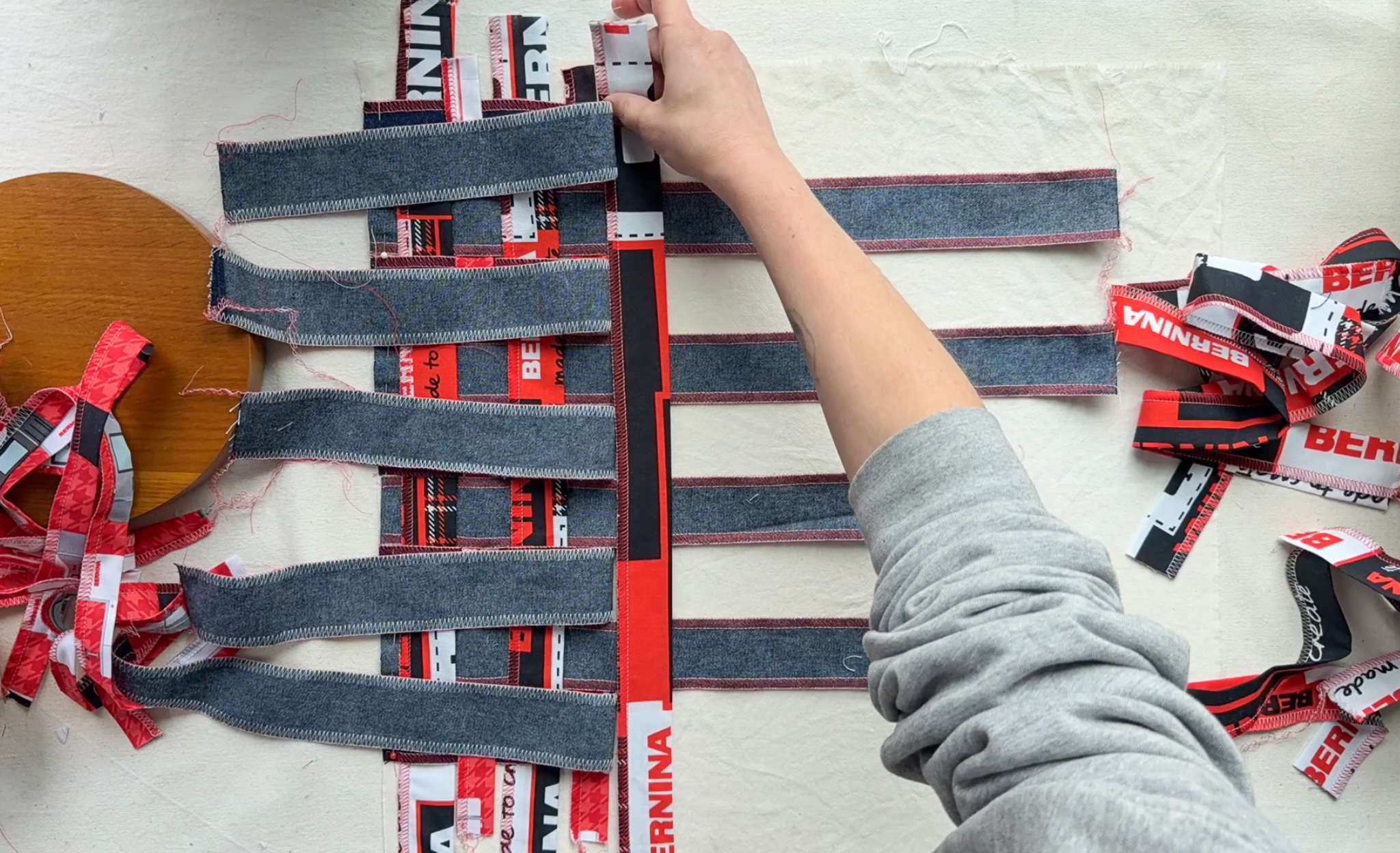 process of fabric weaving