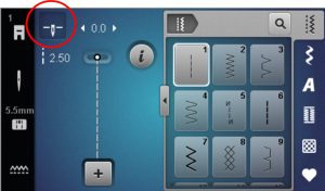 simulator with stitch #1 and icon circled