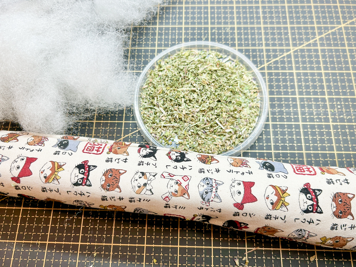 project with stuffing, and catnip