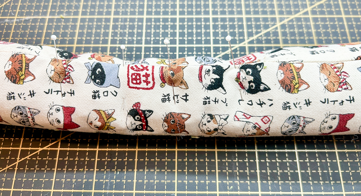 pinned the opening closed