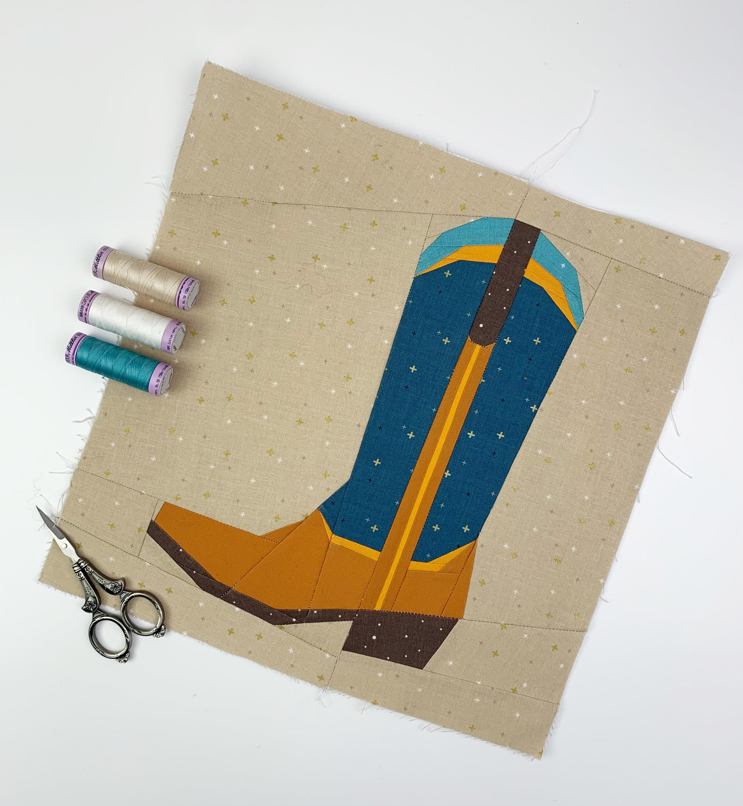 Cowboy _boot_quilt_block_pattern