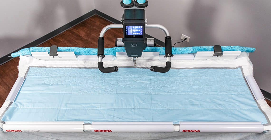 Explore creative quilting techniques on the BERNINA Hoop Frame, including free-motion quilting, rulerwork, pantograph quilting, twin needle, and couching.