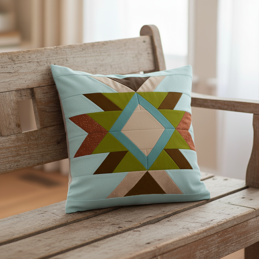 Aztec quilt block pattern by Joe June and Mae 