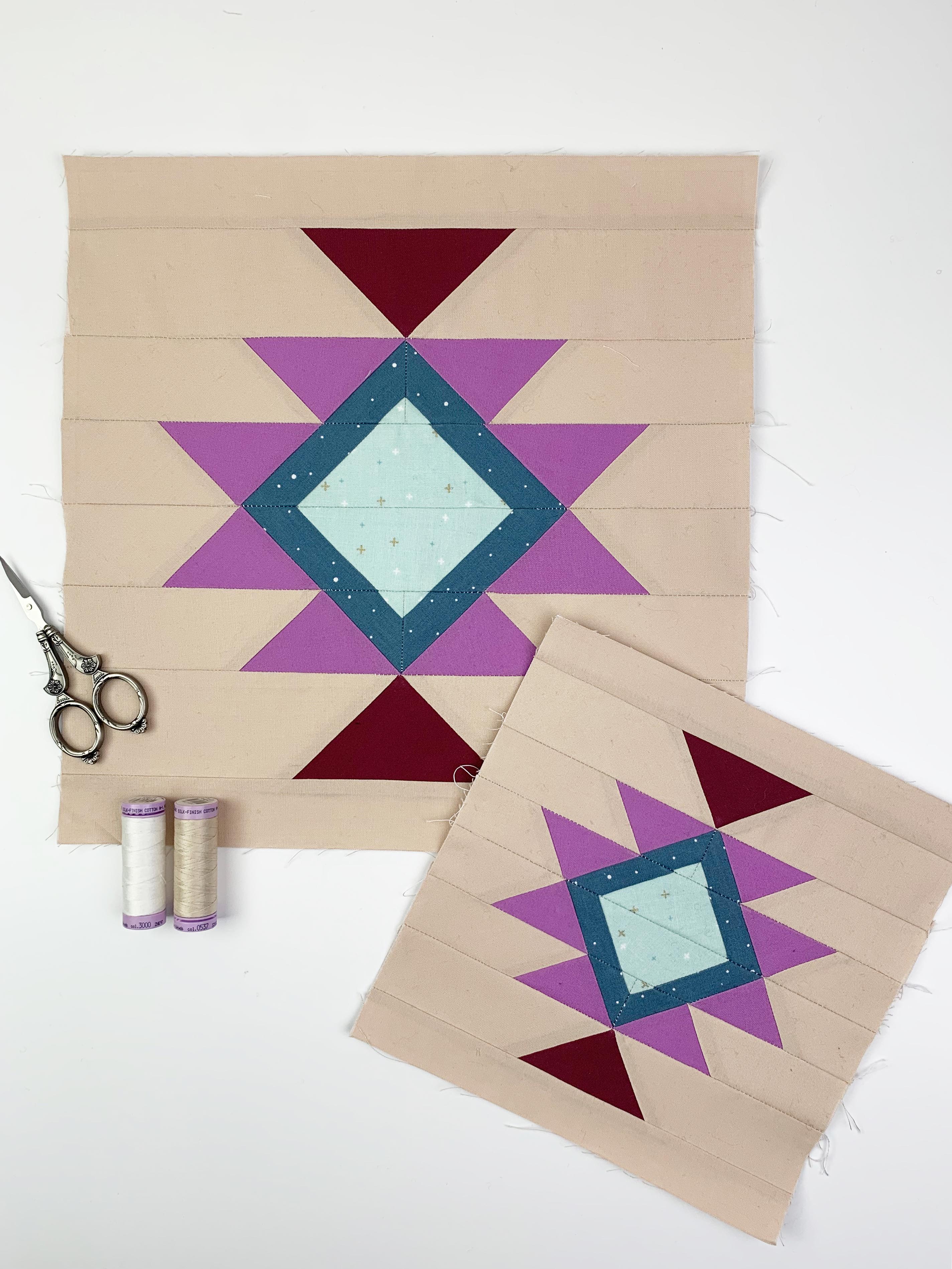 Aztec quilt block pattern by Joe June and Mae