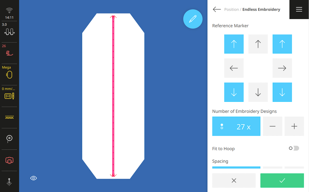 Display screen on the B 990