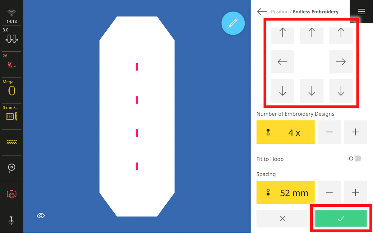 Display screen on the B 990
