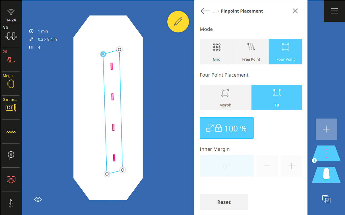 Display screen on the B 990