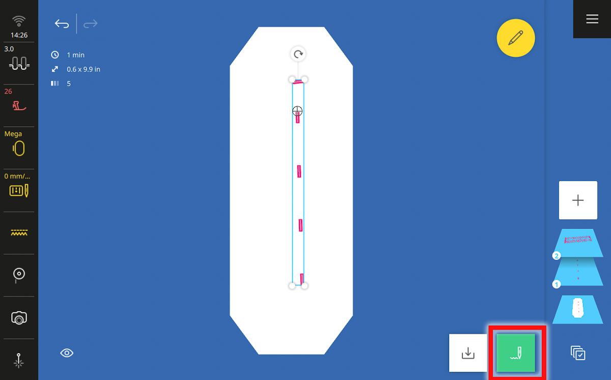 Display screen on the B 990