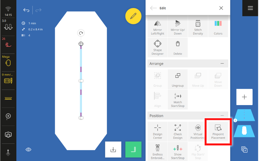 Display screen on the B 990