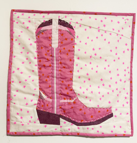 Cowboy boot quilt block pattern by Joe June and Mae