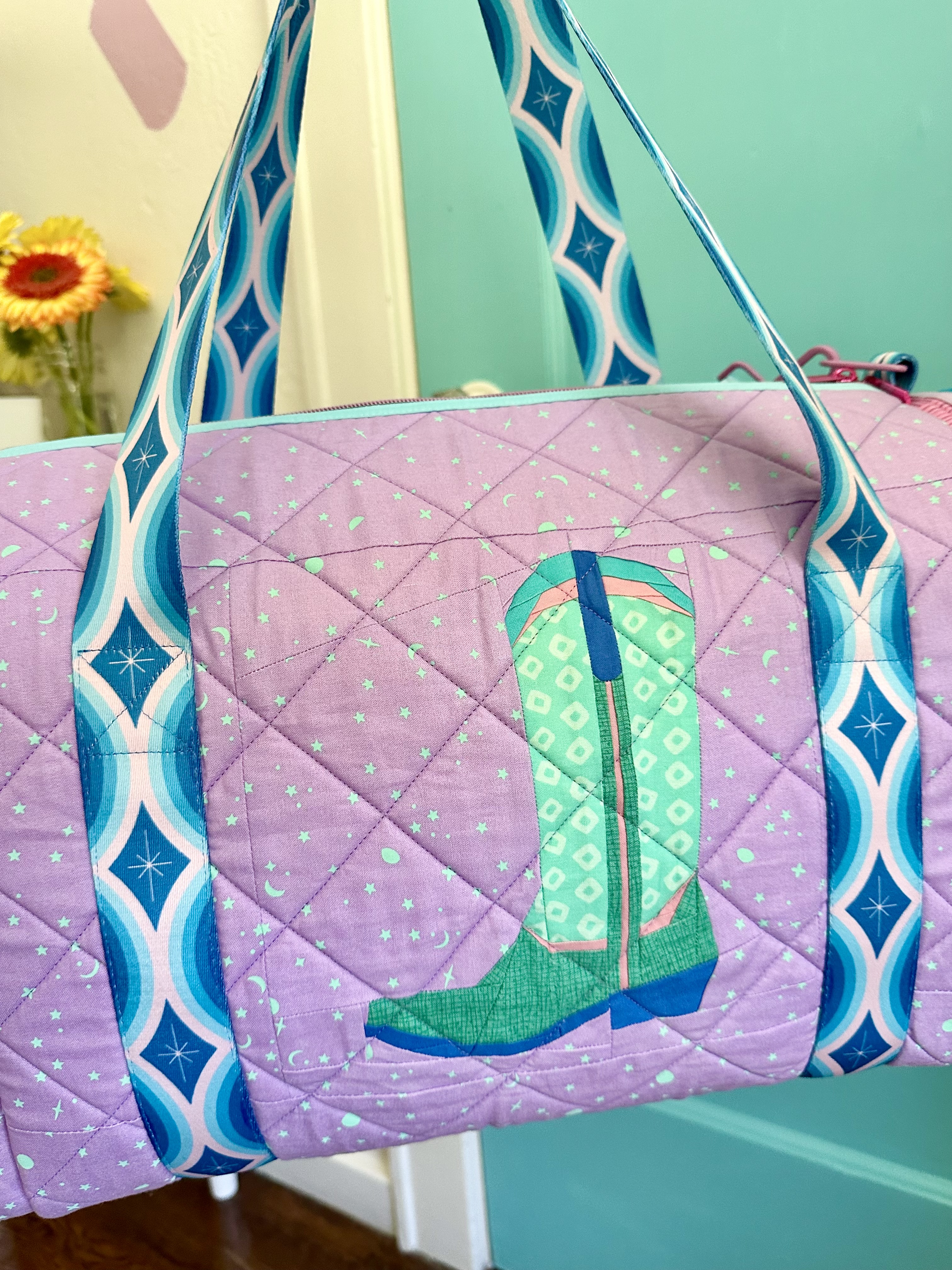 Cowboy boot quilt block pattern by Joe June and Mae