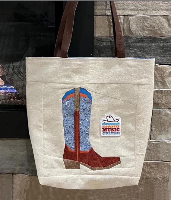 Cowboy boot quilt block pattern by Joe June and Mae