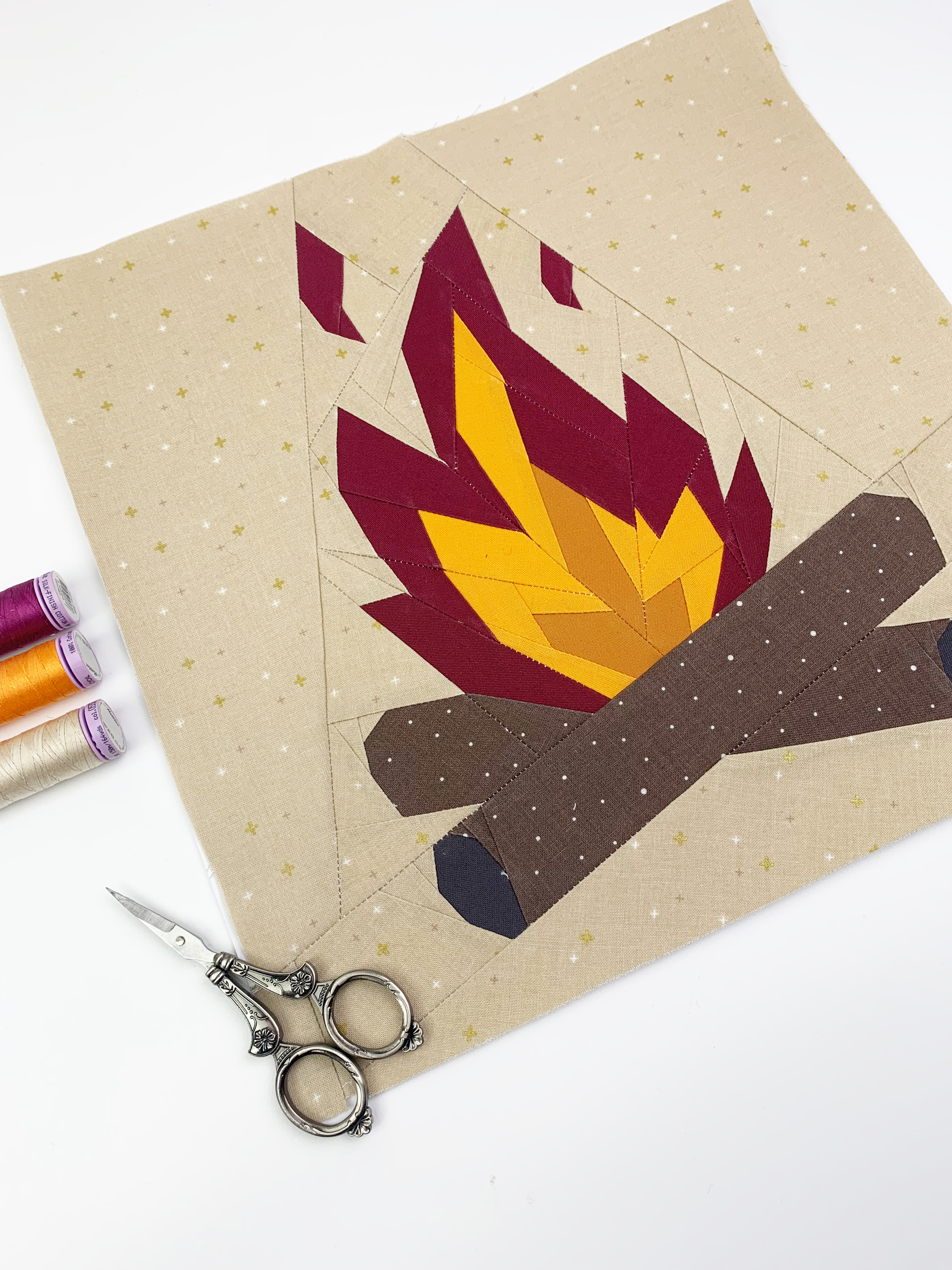 Campfire Quilt block pattern by Joe June and Mae