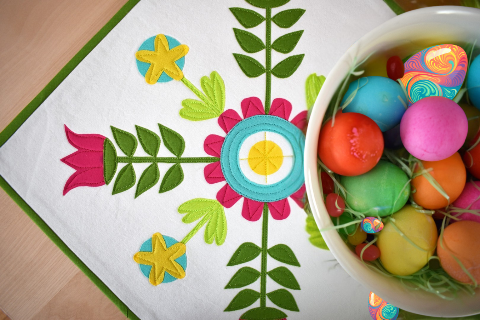 Spring Table Topper WeAllSew Egg Hunt + Spring Sewing Projects - WeAllSew