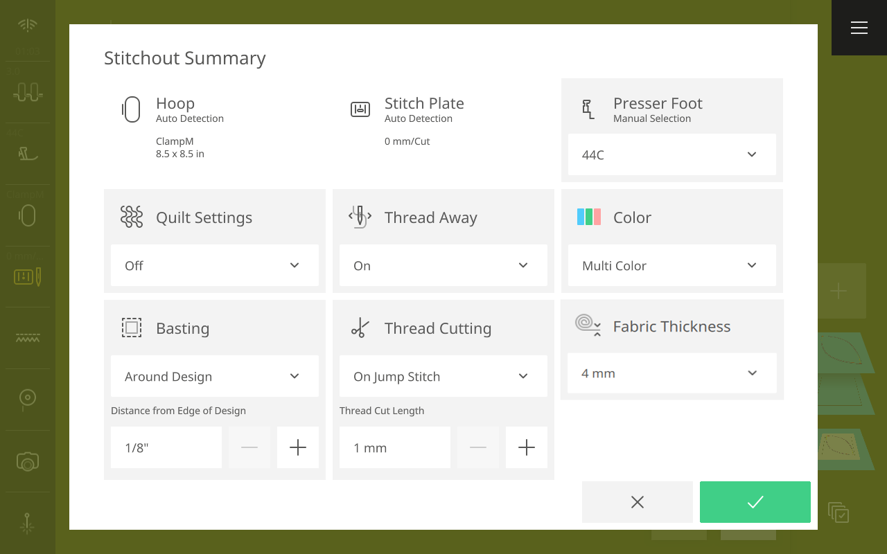 prepare for stitching on the BERNINA 990