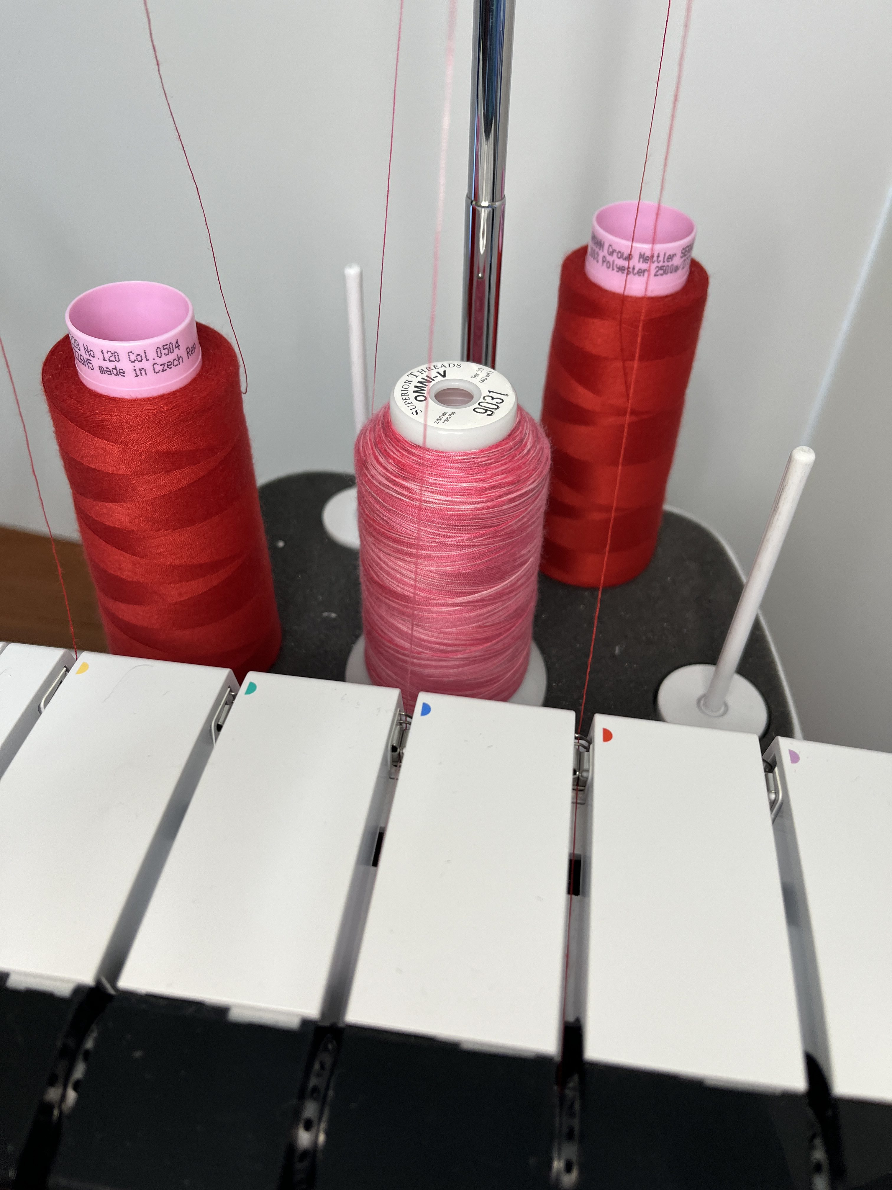 Thread on machine