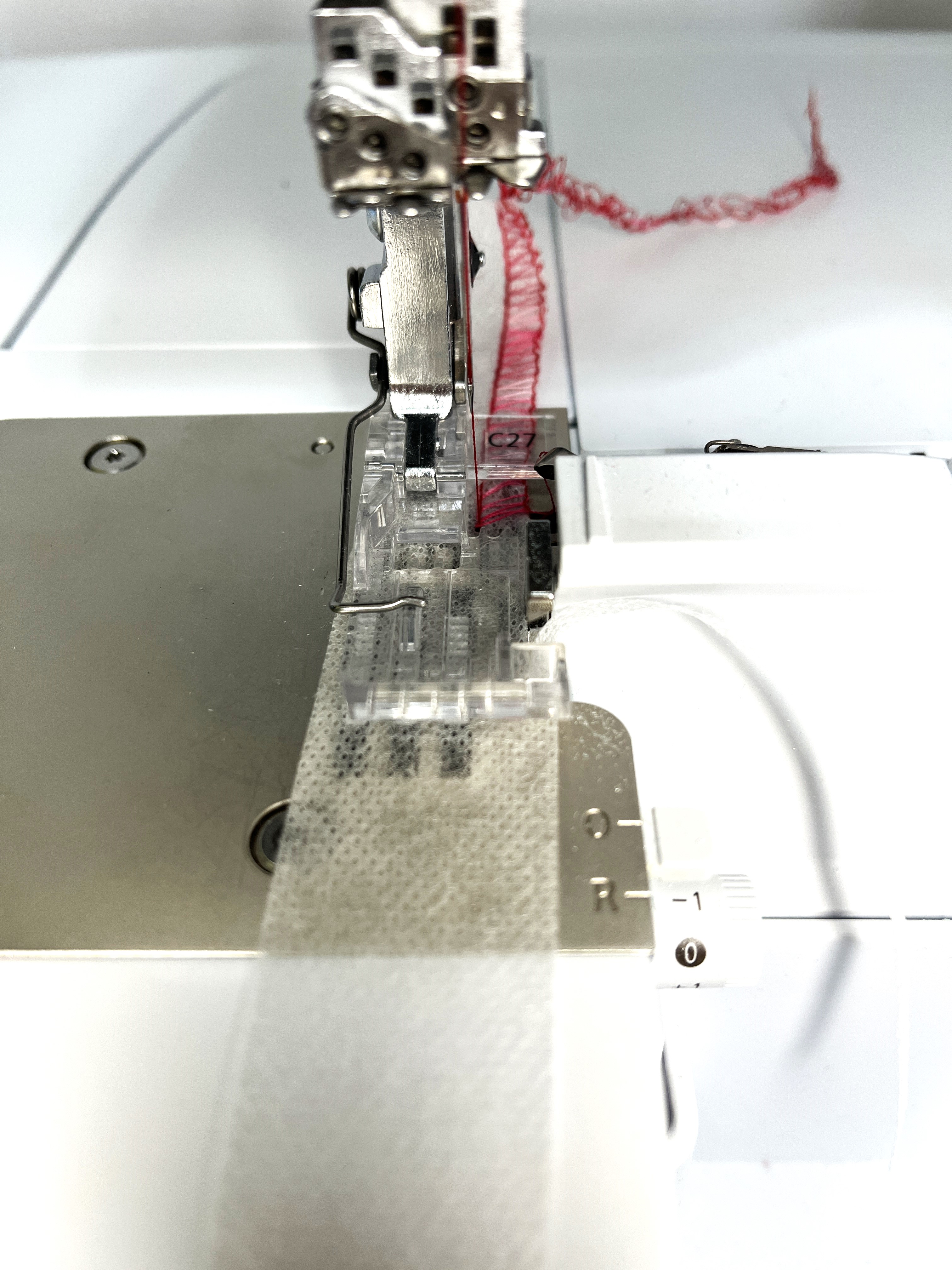 Stitching on stabilizer