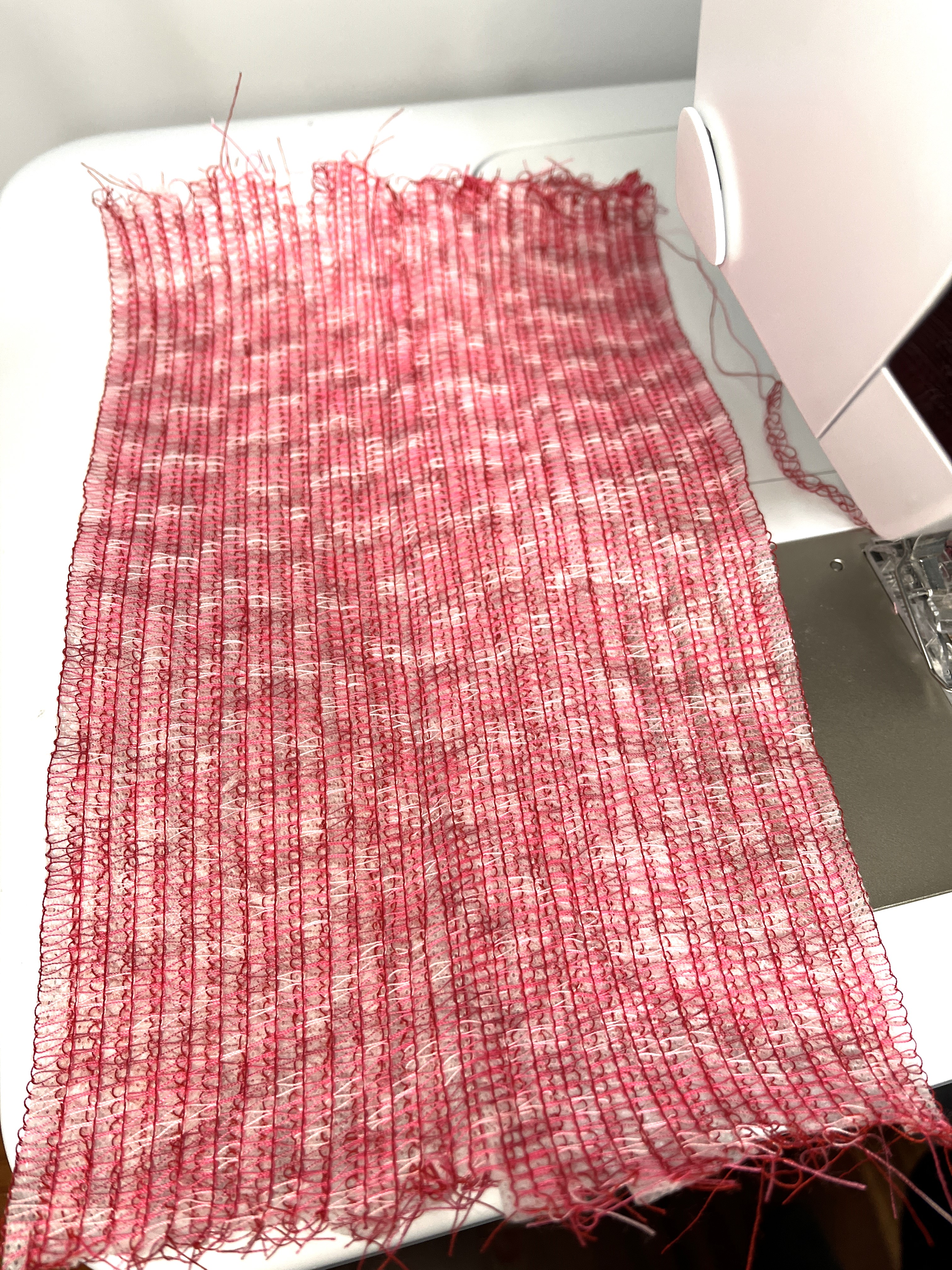 Red stitching on stabilizer