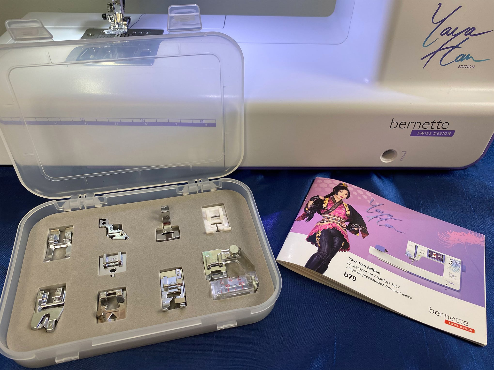 Dessi-Desu shares one of the many exciting features of the bernette 79 Yaya Han Edition presser foot set