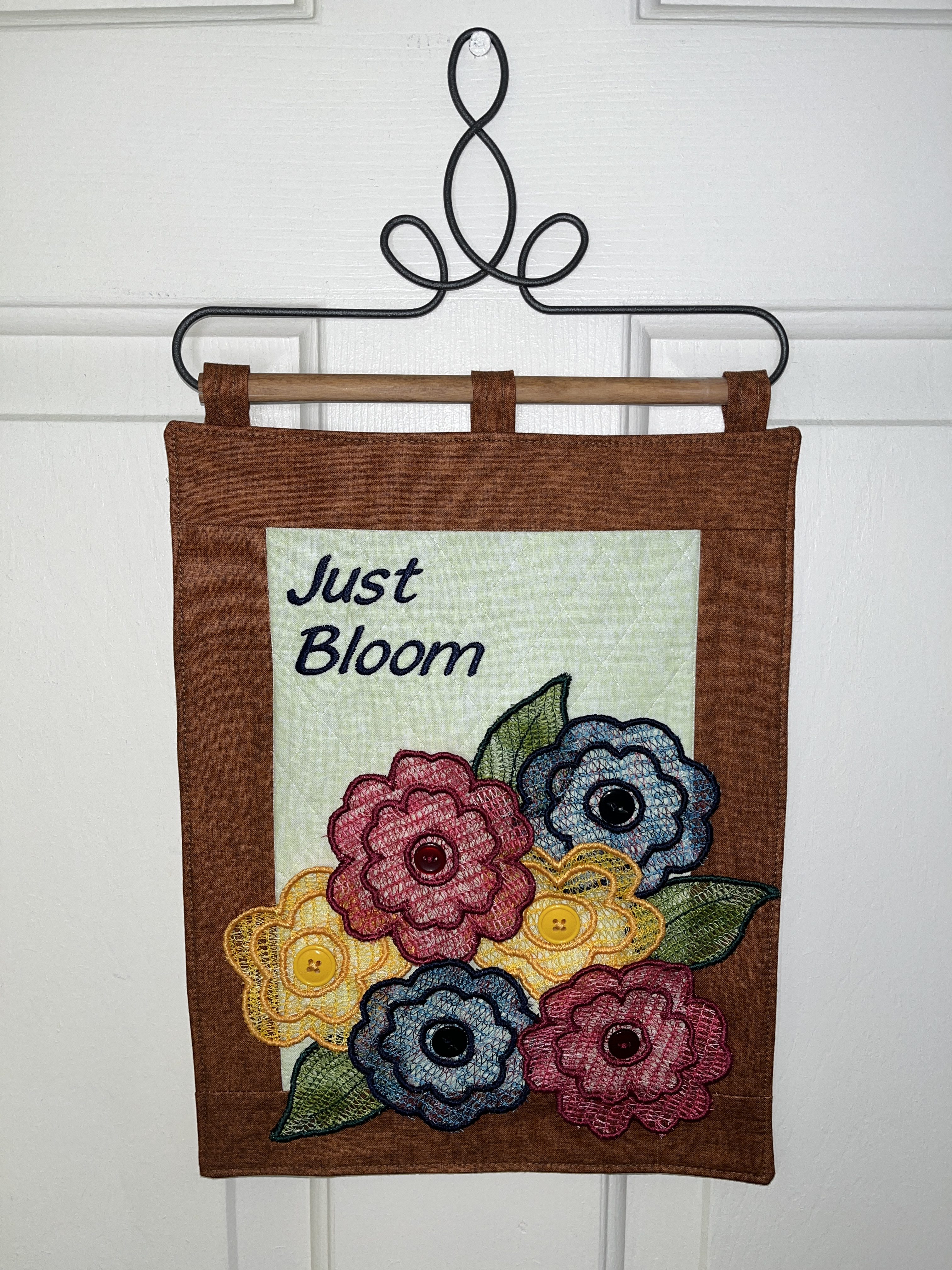 Wall hanging with flowers