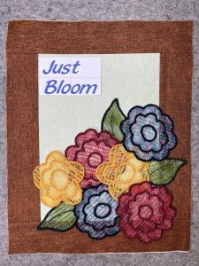 Flower and leaf shapes on fabric