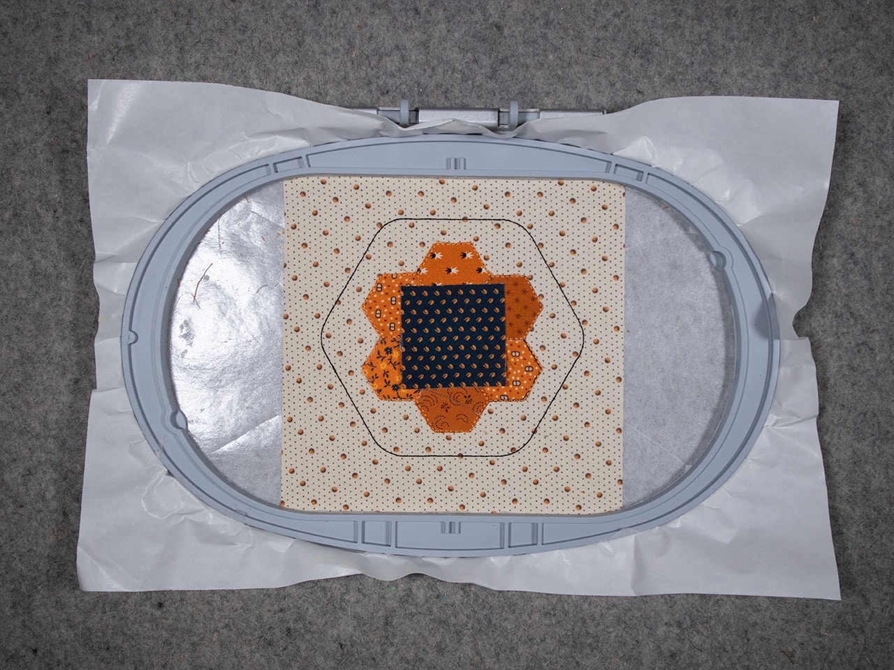 glue the center square in place. 