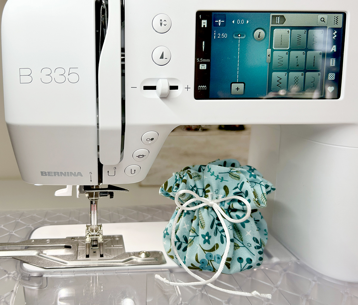 jewelry bag on machine