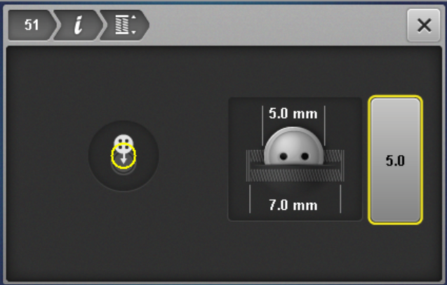 simulator of 5 mm buttonhole