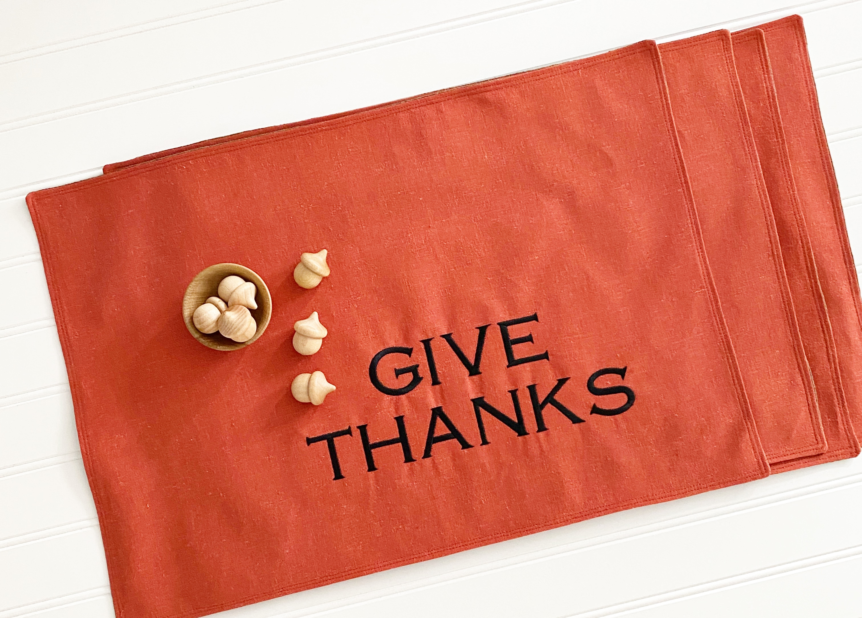 embroidered thanksgiving placemats